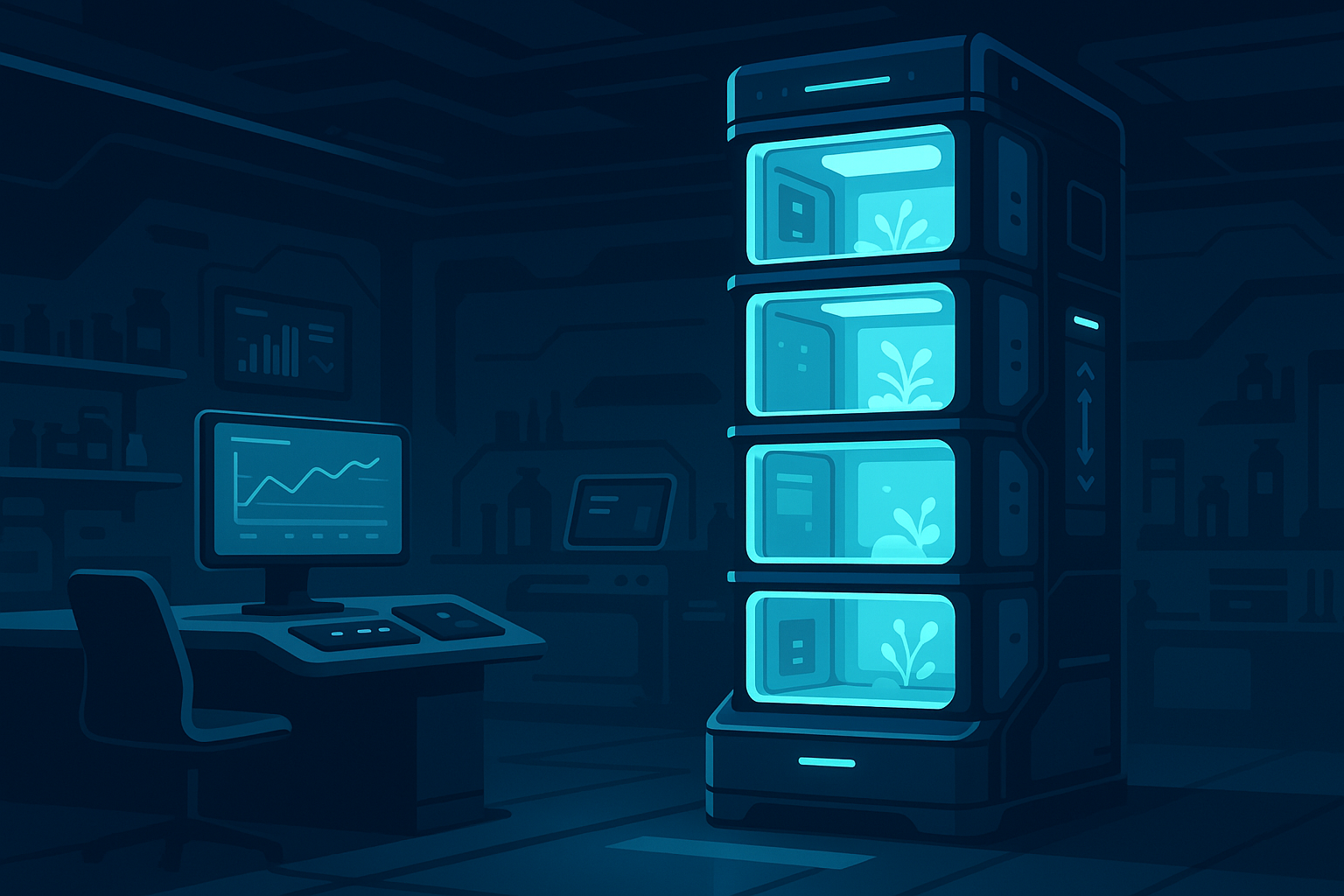 Scientist working with a modern laboratory incubator